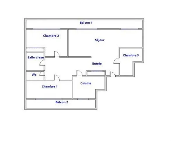 Plan - Appartement avec Double Terrasse au Cœur de Bécon