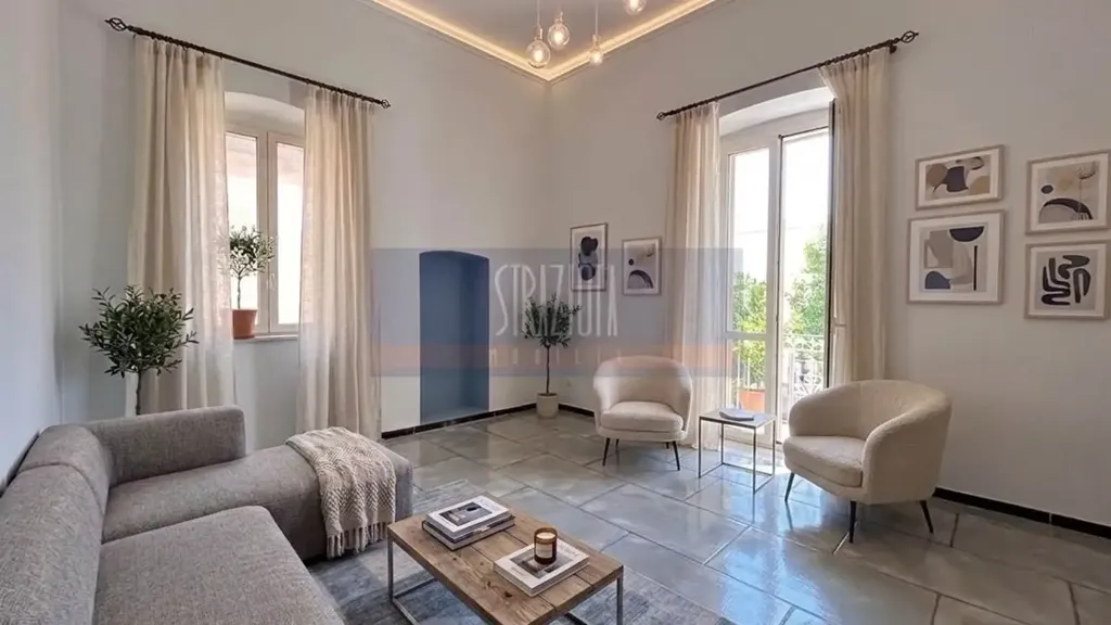 Séjour - Semi-Independent Bilocale with Balcony in Modugno