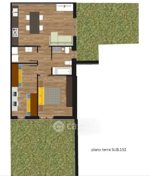 Planimetria - Newly Built Apartment with Terraces in Sondrio