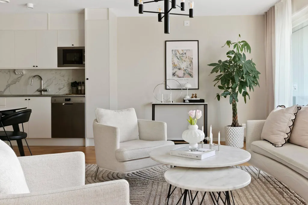 Séjour - Apartment with Balcony in Varberg
