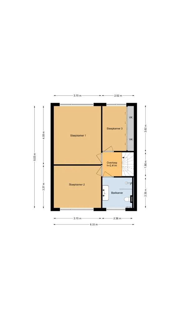 Planimetria - Energetically Efficient Semi-detached House with Garden in Gouda