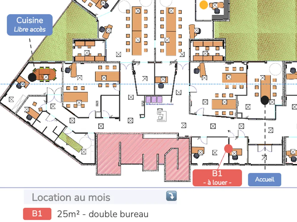 Plan - Atelier Meublé dans Centre Dynamique à La Roche-sur-Yon