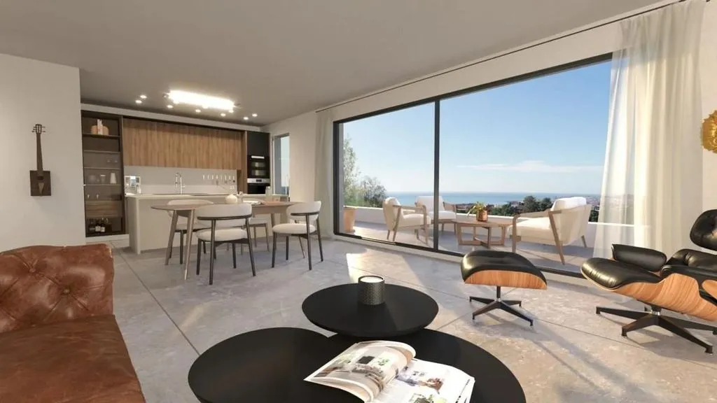 Living Room - Contemporary Villa with Sea View in Fuengirola