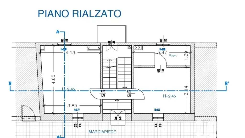 Floor Plan - Completely Renovated Townhouse in Montemarciano