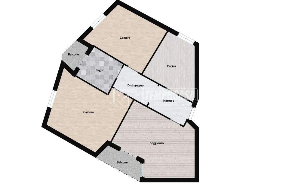 Plano - Three-Bedroom Apartment with Triple Exposure in Milan
