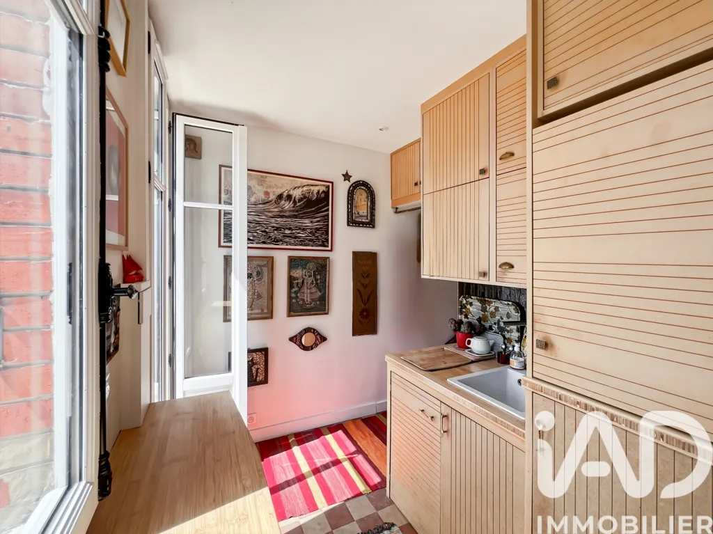 Köök - Studio with Balcony in Paris 5ème