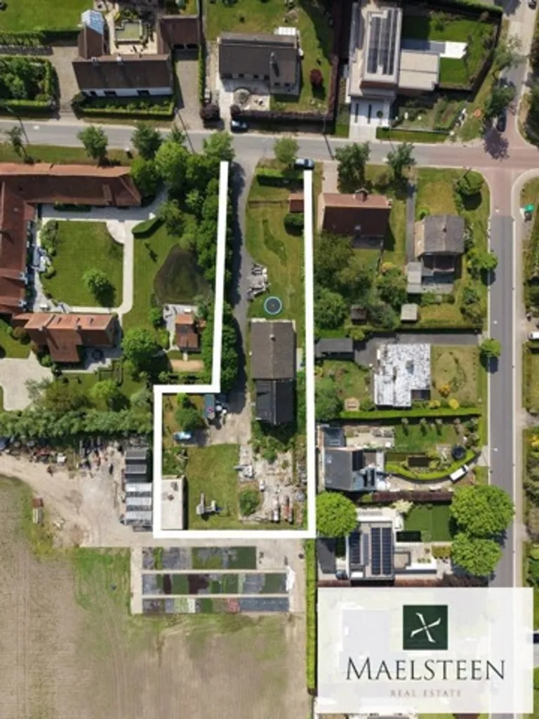 Õhuvaade - Approved Plot with Fermette-Villa Design in Sint-Andries