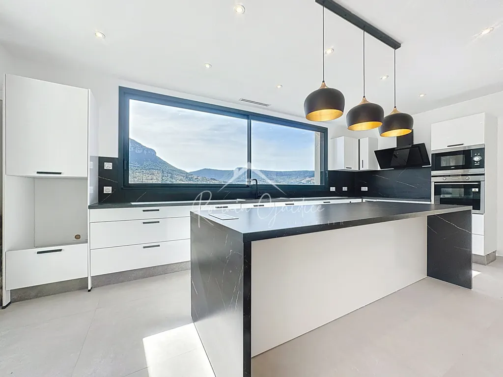 Cuisine - Villa Contemporaine avec Vue Panoramique à Millau