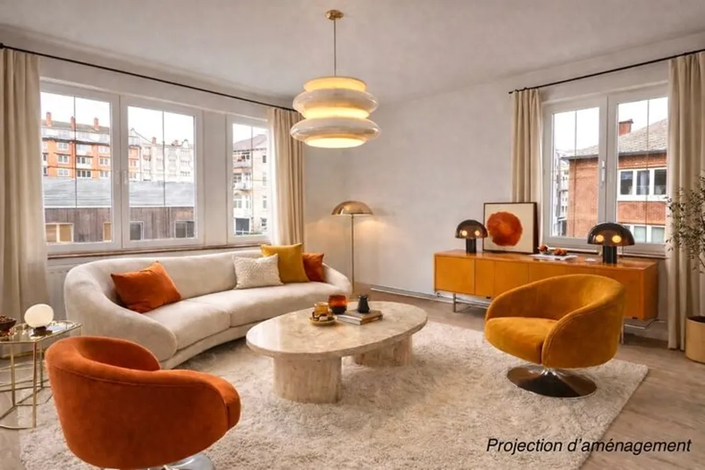 Living Room - Renovated Duplex with Meuse View in Jambes