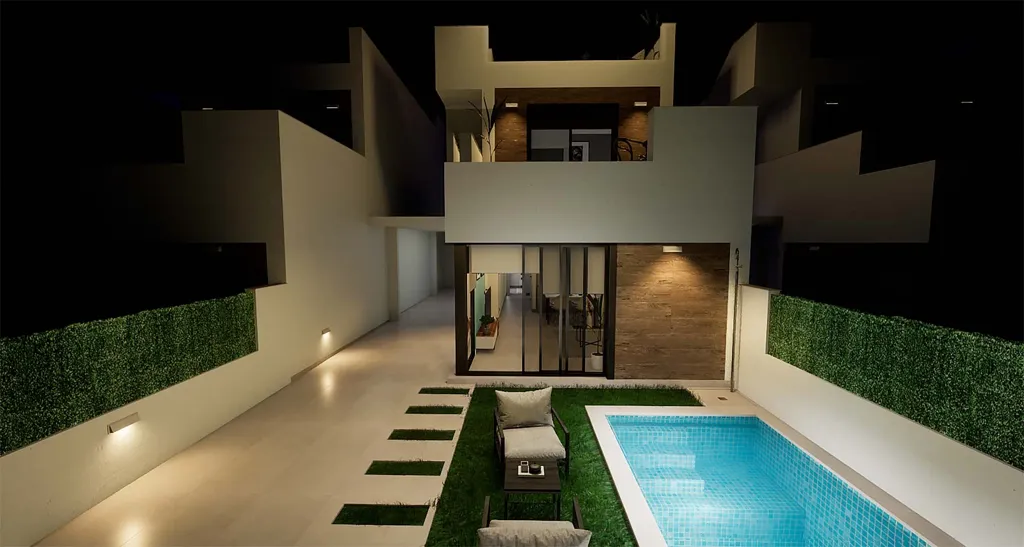 Piscine - Newly Built Villa with Pool in Los Alcázares
