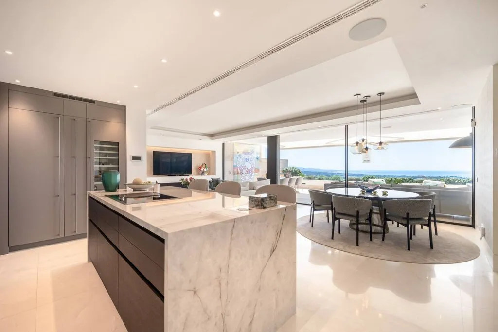 Köök - Luxury Apartment with Sea View in Benahavís