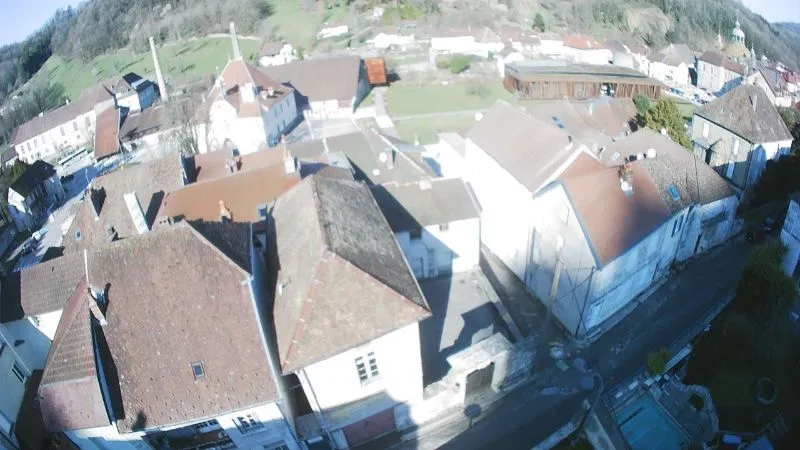 Vue aérienne - Maison avec Jardin à Salins-les-Bains