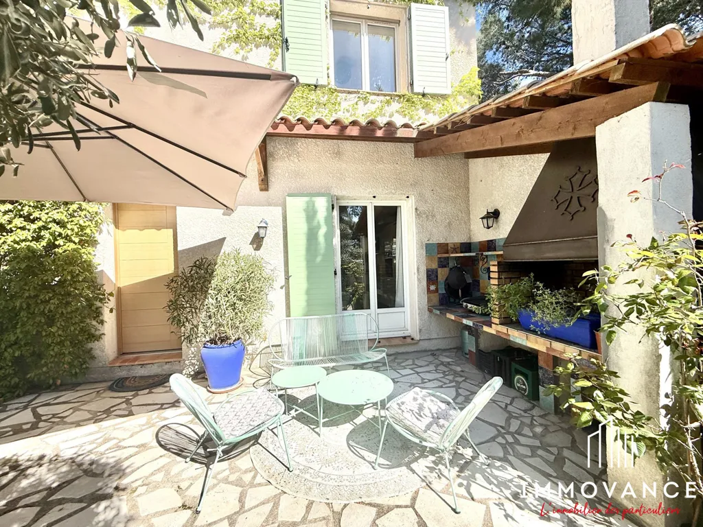 Terrasse - Bastide avec Piscine à Lignan-Sur-Orb