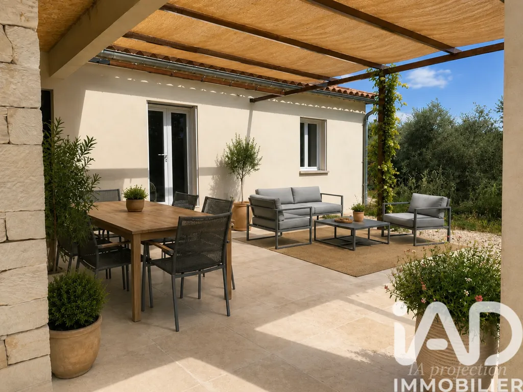 Terrasse - Bungalow avec terrasse et grand terrain à Vagnas