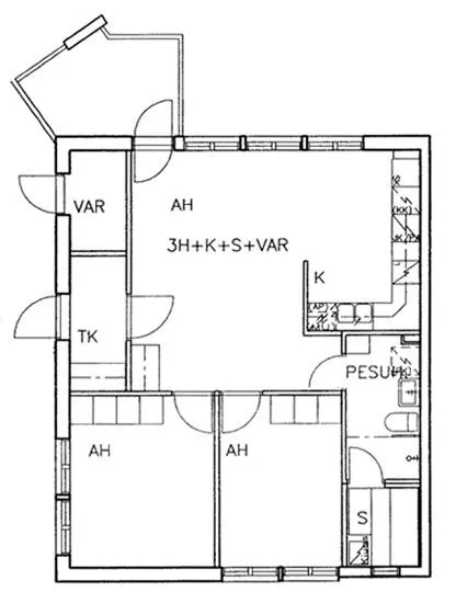 Plaan - 3-toaline maja asukohas Tuusula