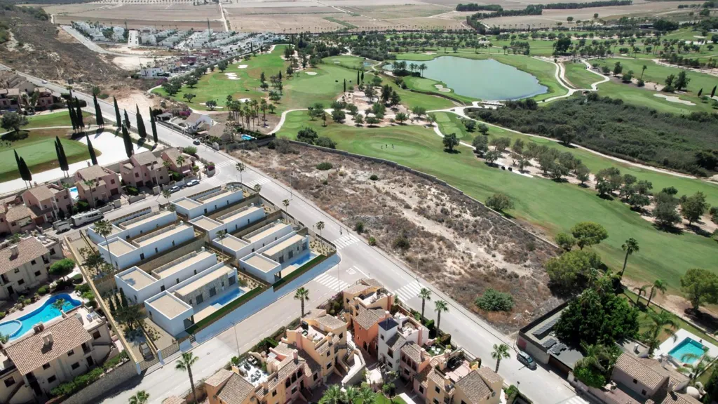 Aerial - Contemporary Villa with Pool in La Finca Resort, Algorfa