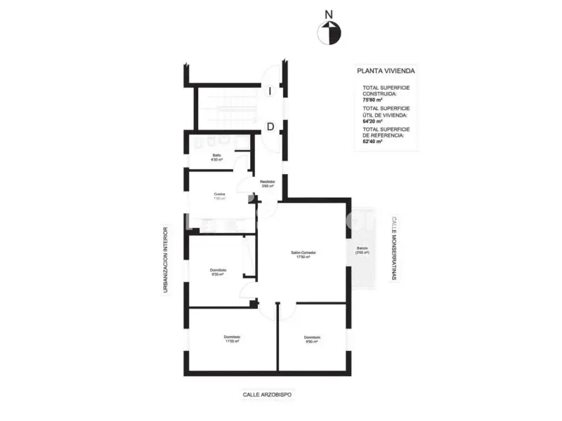 Floor Plan - Flat with Exterior Views in Orihuela