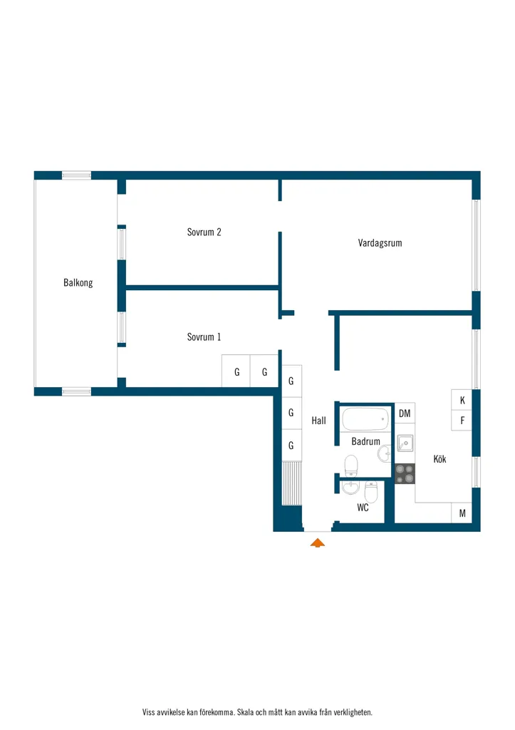Plan - Terraced Flat with Balcony in Högaholm