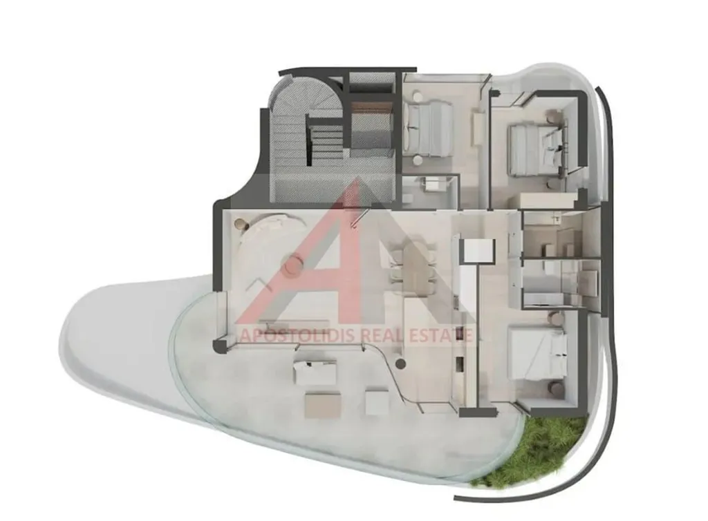Plan - Corner Apartment with Solar Heating in Glyfada