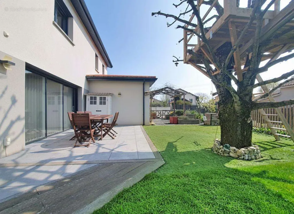 Jardin - Maison contemporaine avec piscine à Mions
