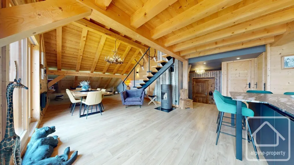 Salle à manger - Loft Rénové avec Terrasse Sud à La Motte