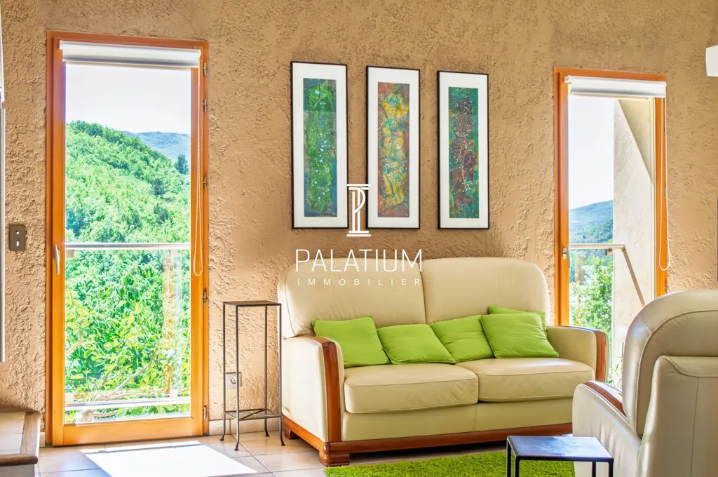 Living Room - Rustic Bastide with Mountain View near Sisteron