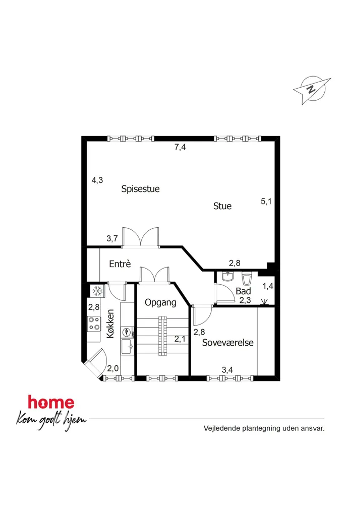 Plan - Appartement 3 pièces à Esbjerg