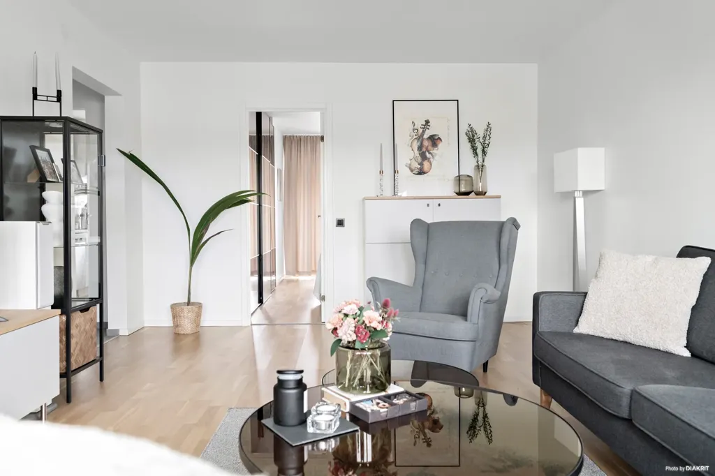 Séjour - Bright Apartment with Balcony in Skåne