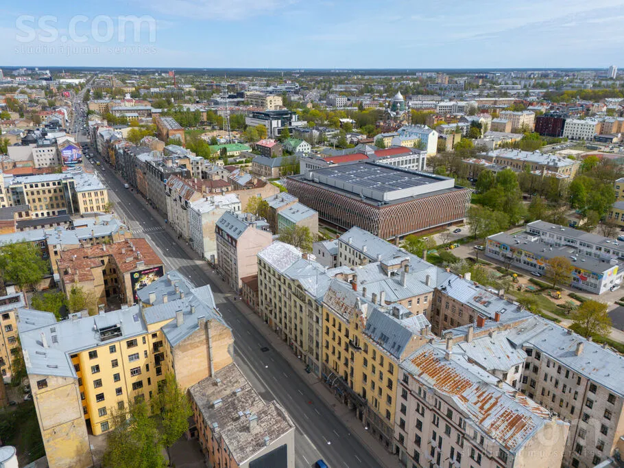 Vista aerea - Four-Bedroom Apartment in Historic Building, Riga Centre
