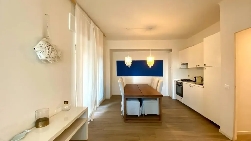 Söögituba - Seafront Apartment with Balcony in Taggia