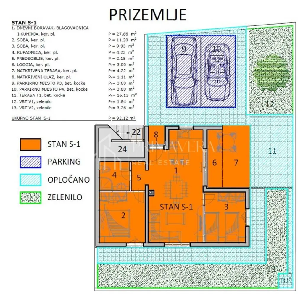 Floor Plan - Newly Built House with Sea View in Posedarje