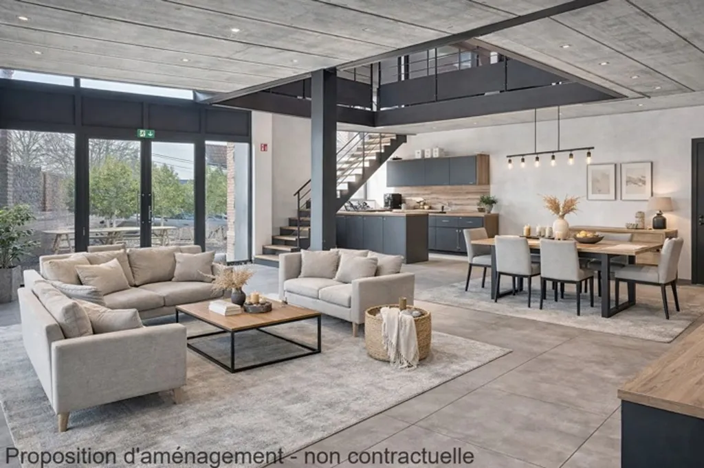Dining Room - Contemporary House with Terrace in Donceel