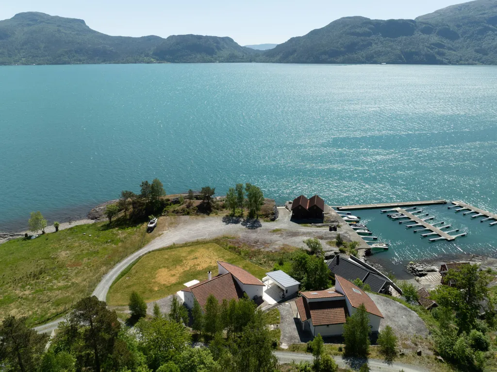 Vue aérienne - Two-Property Retreat with Sea View in Vikedal