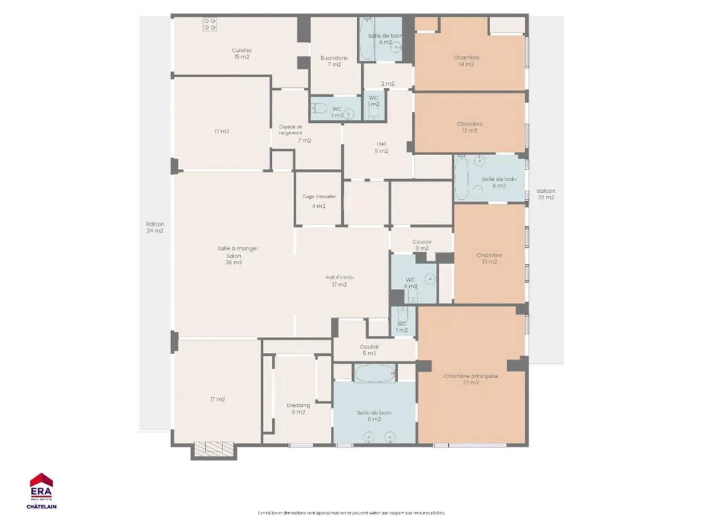Plan - Appartement avec terrasses sur l'Avenue Franklin Roosevelt à Bruxelles