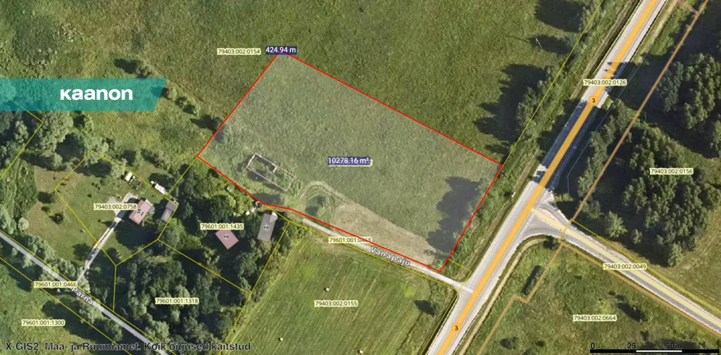 Õhuvaade - Commercial Plot with Good Visibility in Kõrveküla