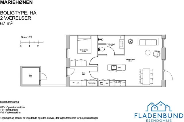 Plan - Cozy Villa in Engedalen, Grindsted