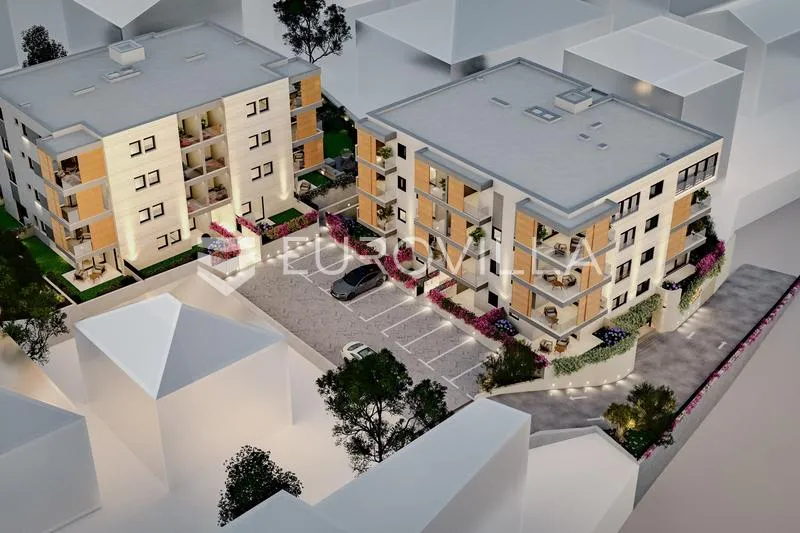 Vue aérienne - Three-bedroom Apartment with Balcony in Visoka, Split