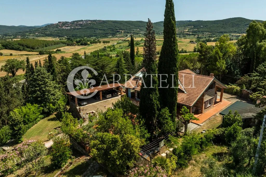 Vue aérienne - Luxury Villa with Panoramic Pool near Massa Marittima