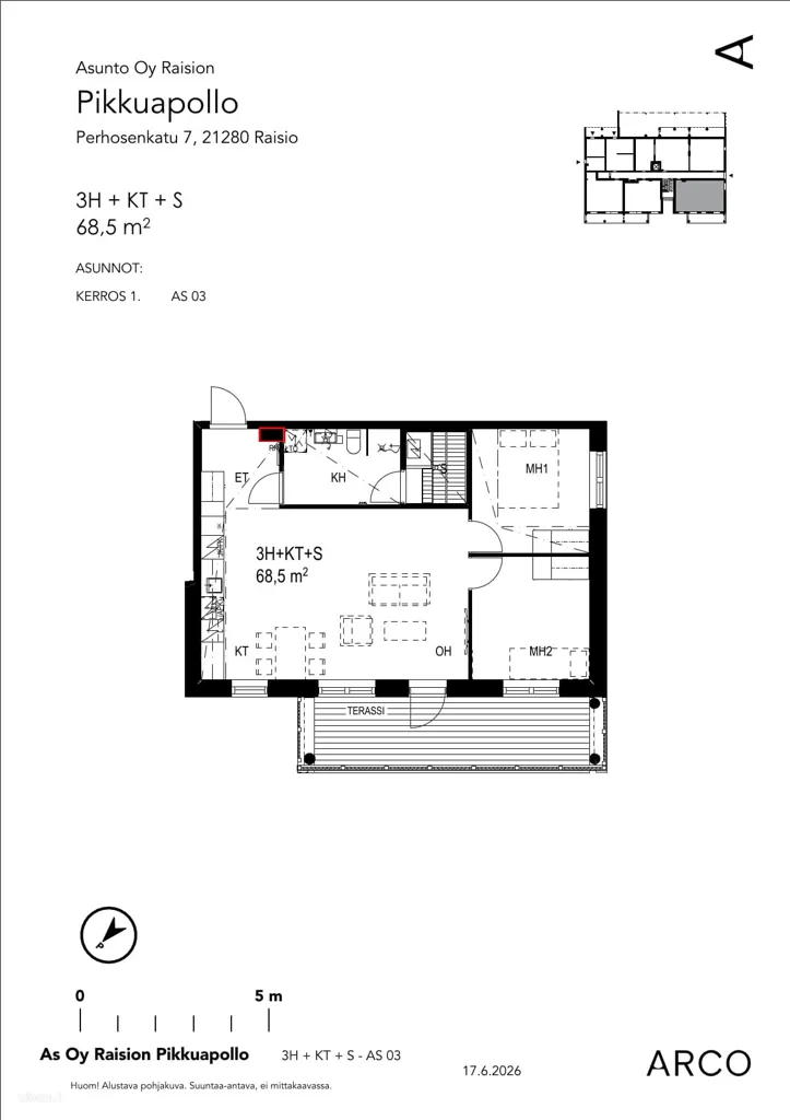 Plan - New Apartment with Sauna in Raisio
