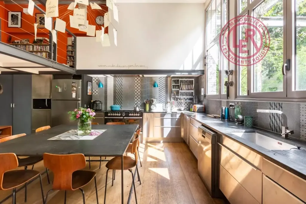 Köök - Contemporary Loft with Terraces in Paris 10th