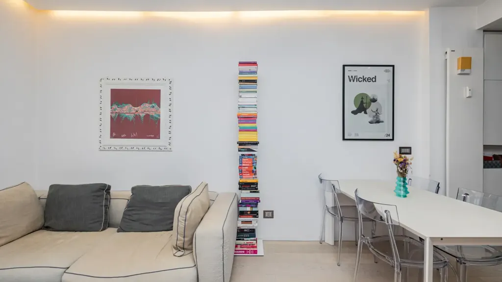 Living Room - Design Bilocale with Balcony in Milan
