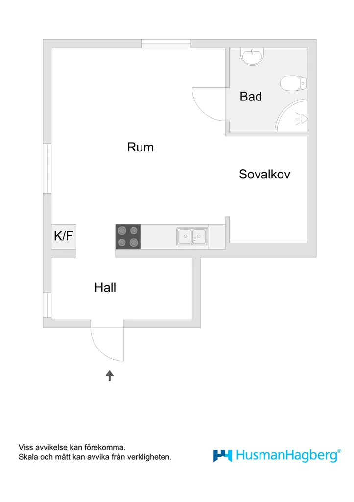 Floor Plan - Charming Apartment with Courtyard in Umeå