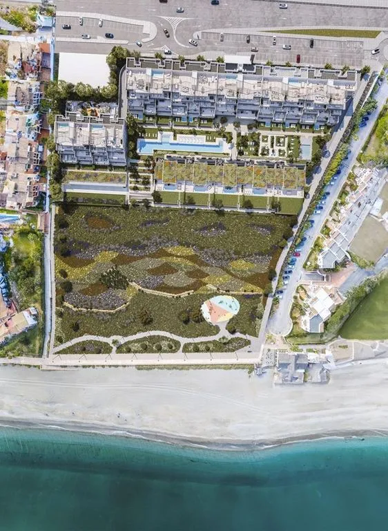 Vue aérienne - Beachfront Flat with Pool in Manilva