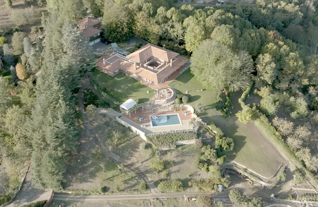 Aerial - Luxury Villa with Panoramic Views in Turin