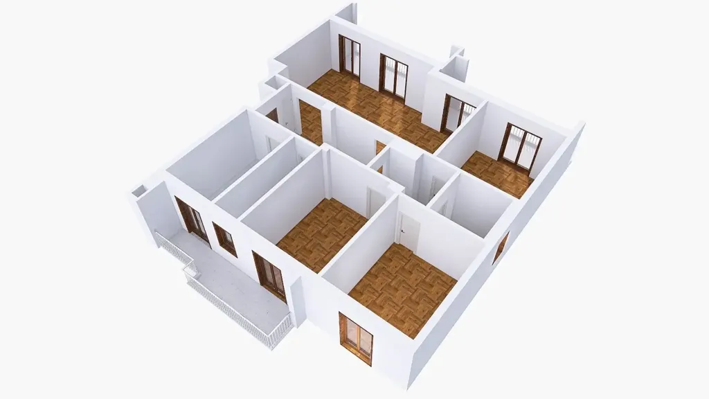 Plan - Modernised Apartment with Balcony in Biella