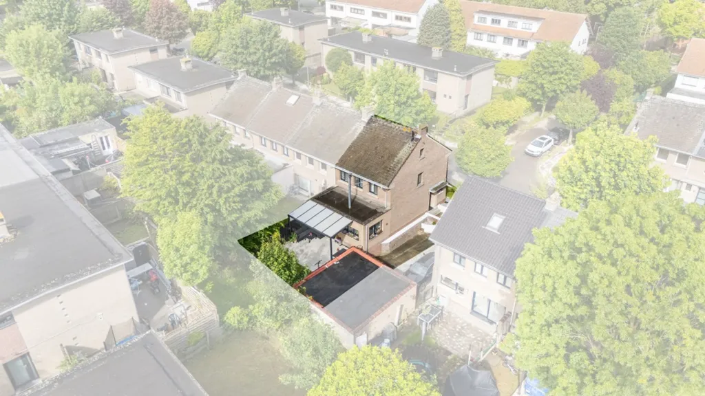 Vue aérienne - Maison Semi-Individuelle avec Jardin à Vilvoorde