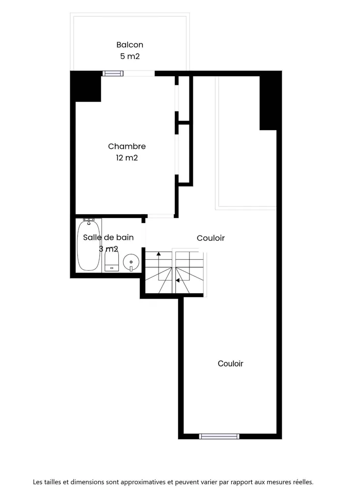 Plan - Duplex Apartment with Balcony and View in Sainte-Croix