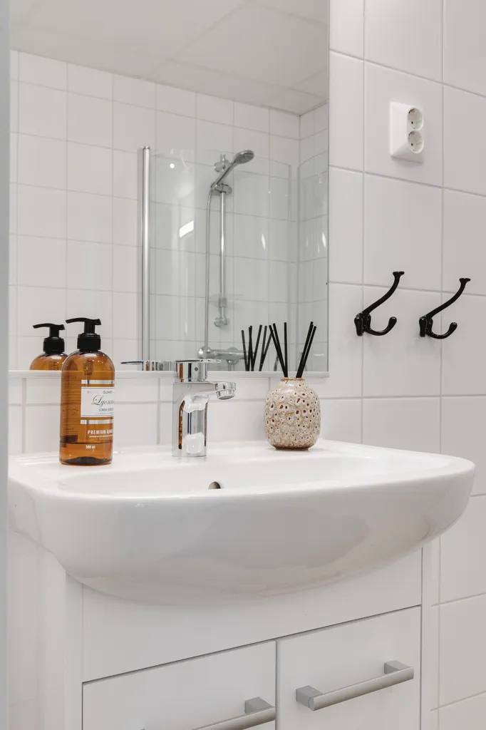 Salles de bain - Apartment with Ski Access in Kungsberget