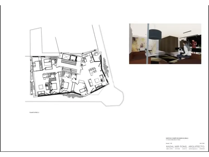 Planimetria - Modern Flat with Terrace in Es Camp d'en Serralta