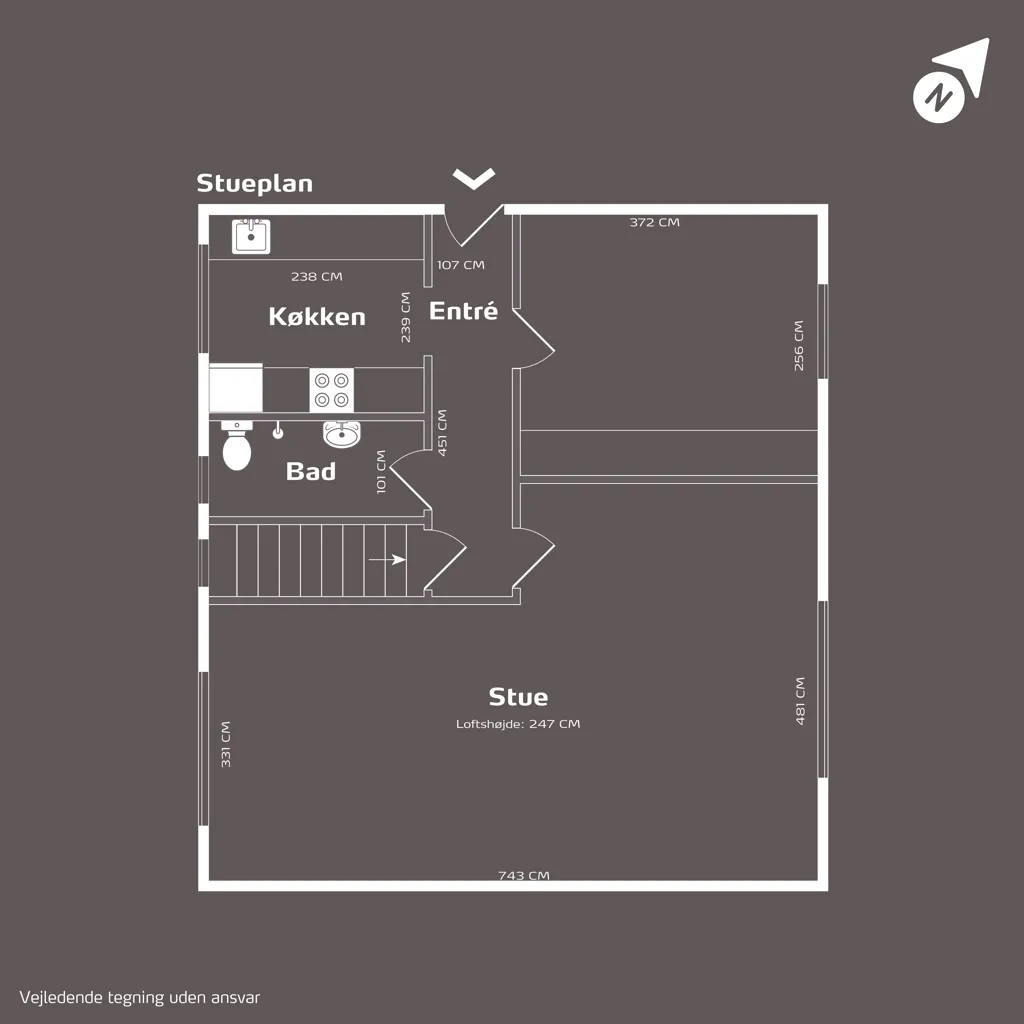 Plan - Villa with Potential for Renovation in Herning